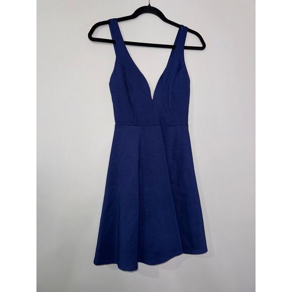 Lulus Forever Crush Navy Blue Strappy Sleeveless Skater Dress - Picture 4 of 5